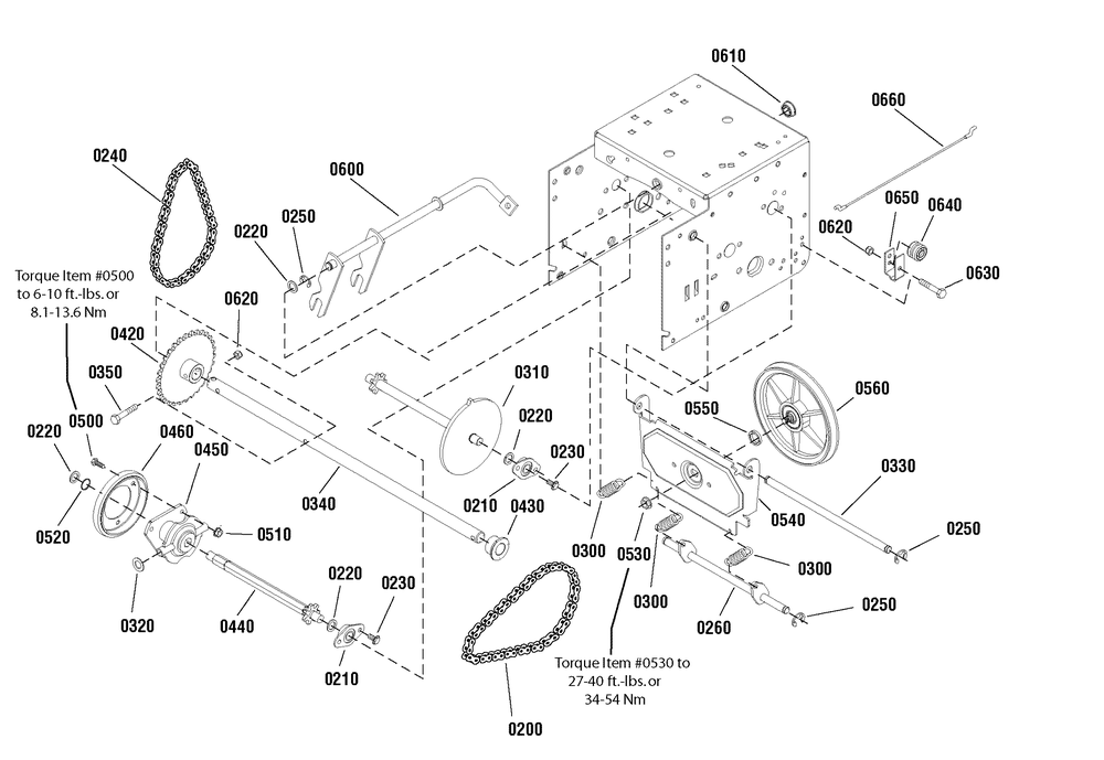 Traction Drive Group Diagram and Parts List for 1696154-00-824LD 2012 Briggs and Stratton Snow Blower
